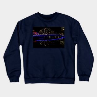 The City Lights of Melbourne Docklands, Victoria, Australia Crewneck Sweatshirt